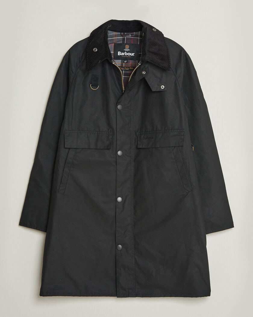 Barbour Heritage Long Spey Wax Jacket Black – Sort