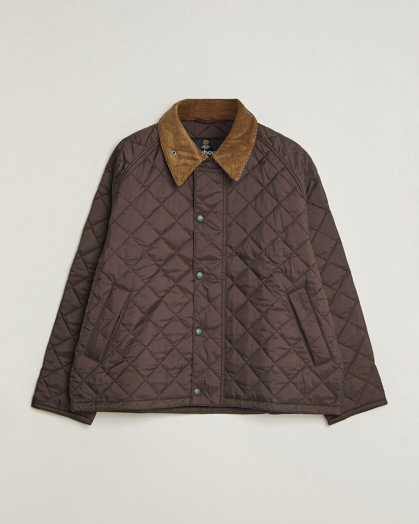 Barbour Heritage Oversize Transport Quilted Jacket Dark Brown – Brun