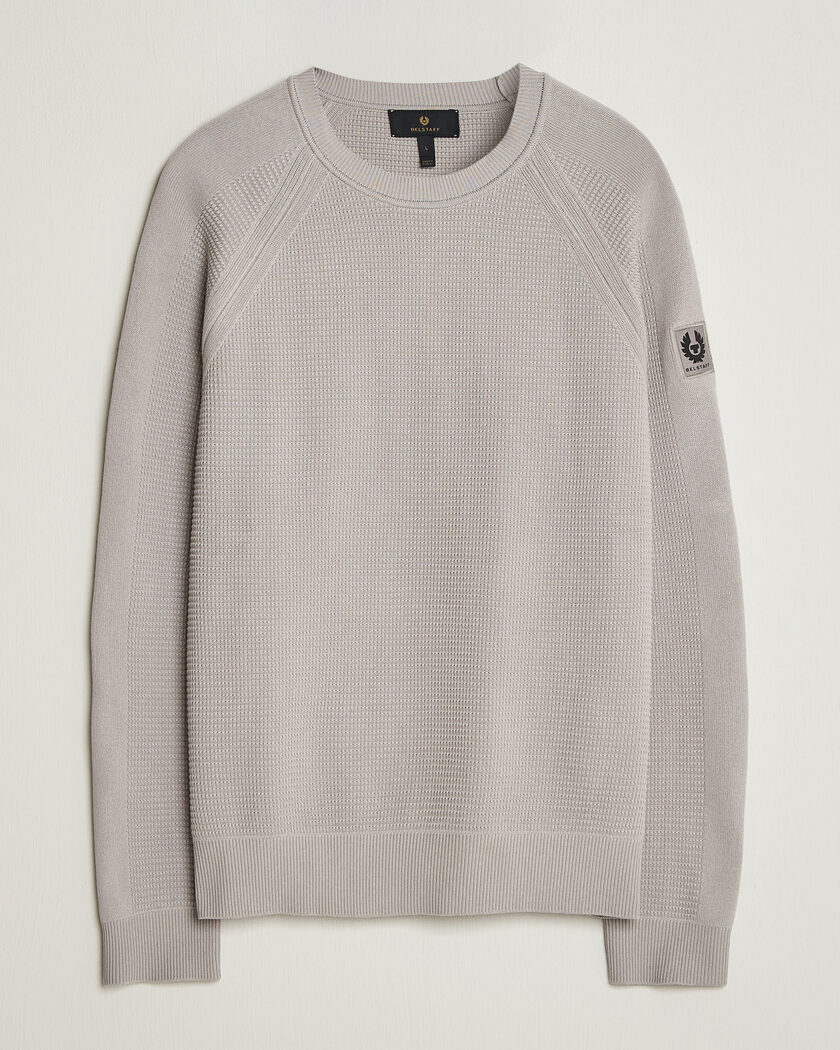 Belstaff Bradwell Cotton Knitted Crew Neck Concrete – Grå