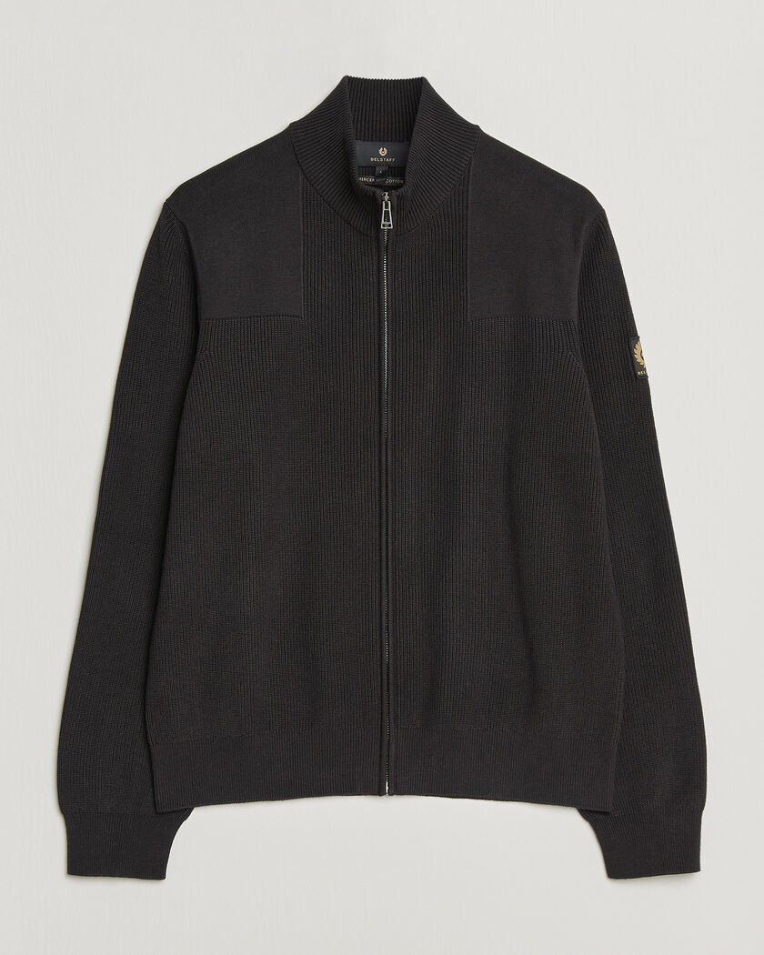 Belstaff Commander Knitted Full Zip Black – Sort