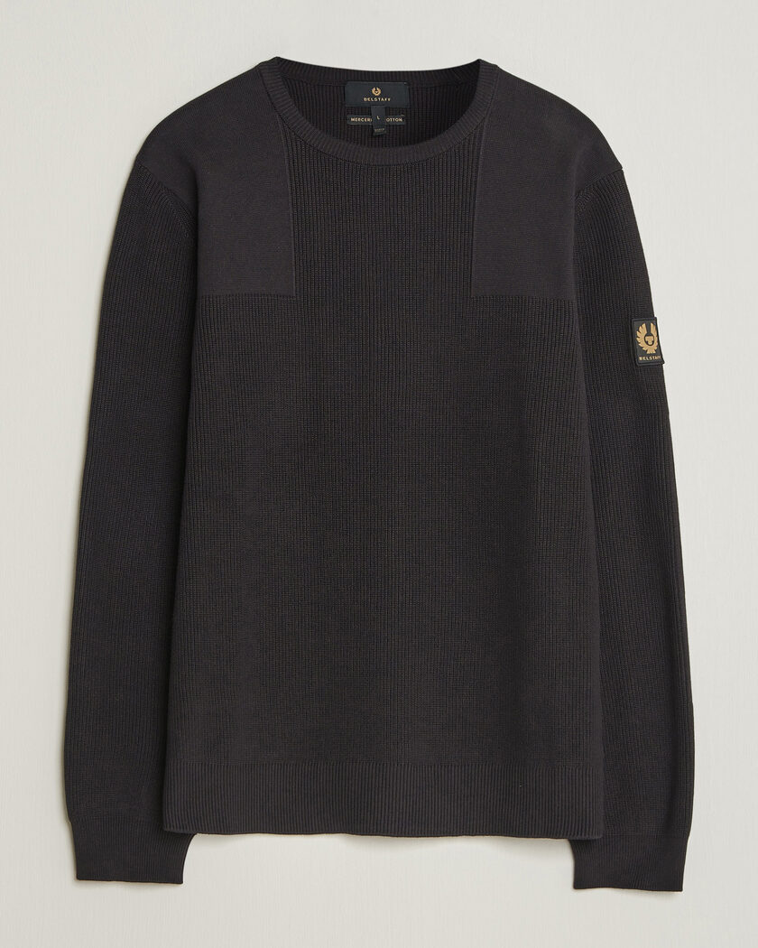 Belstaff Commander Knitted Crew Neck Black – Sort