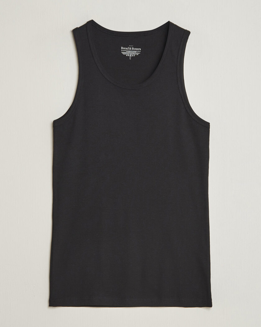 Bread & Boxers 2-Pack Ribbed Tank Black – Sort
