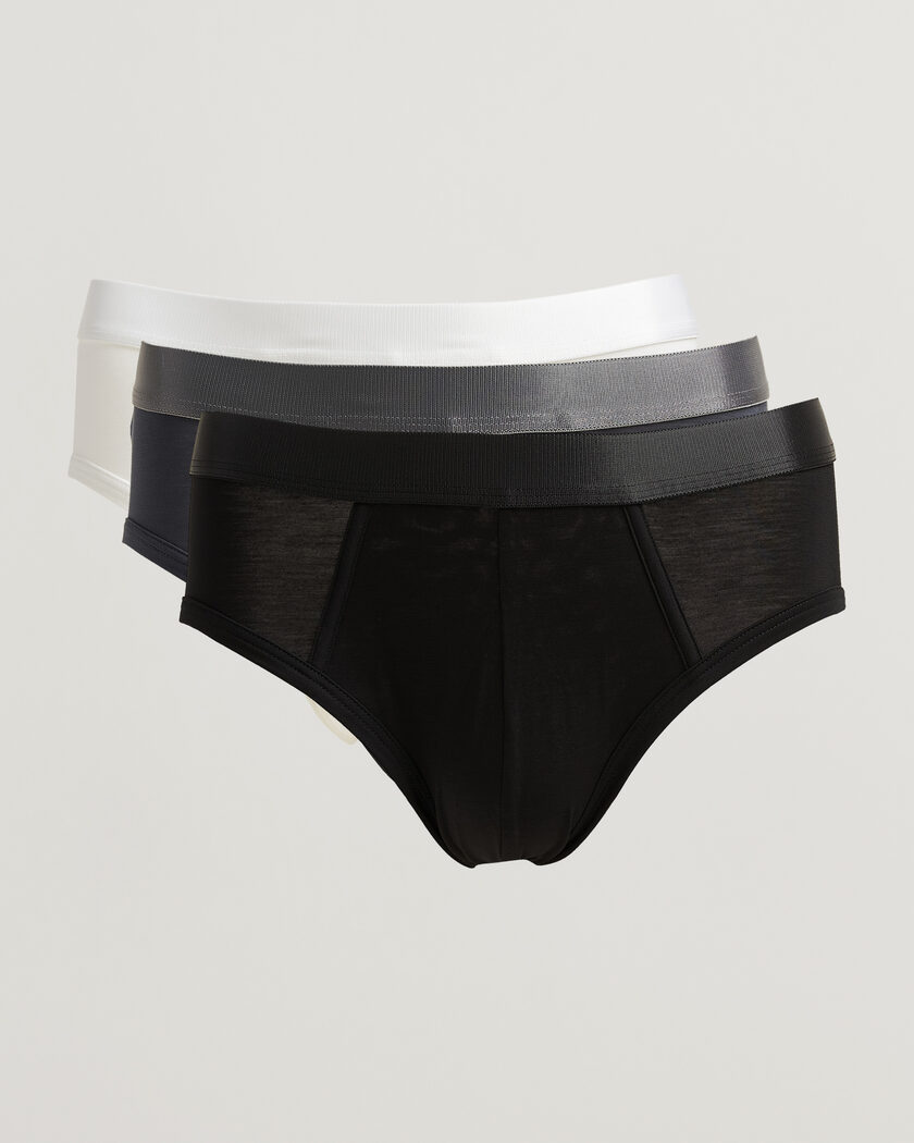 CDLP 3-Pack Y-Brief Warm Charcoal/Black/White – Flerfarvet