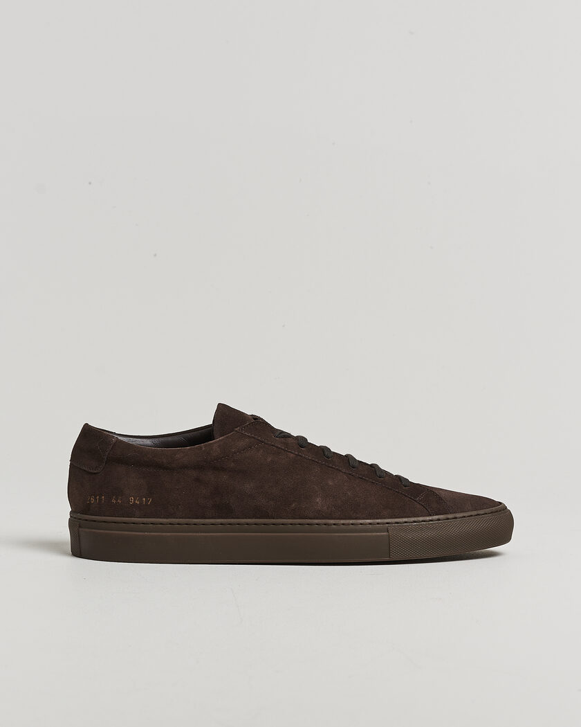 Common Projects Original Achilles Suede Sneaker Dark Brown – Brun