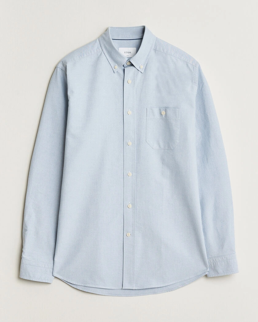 Eton Regular Fit Ivy Oxford Shirt Light Blue – Blå