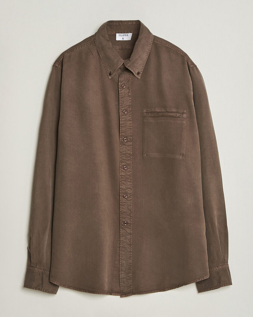 Filippa K Zack Lyocell Shirt Ebony Brown – Brun