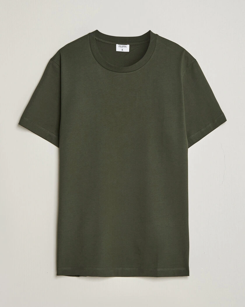 Filippa K Filip Crew Neck T-Shirt Night Green – Grøn