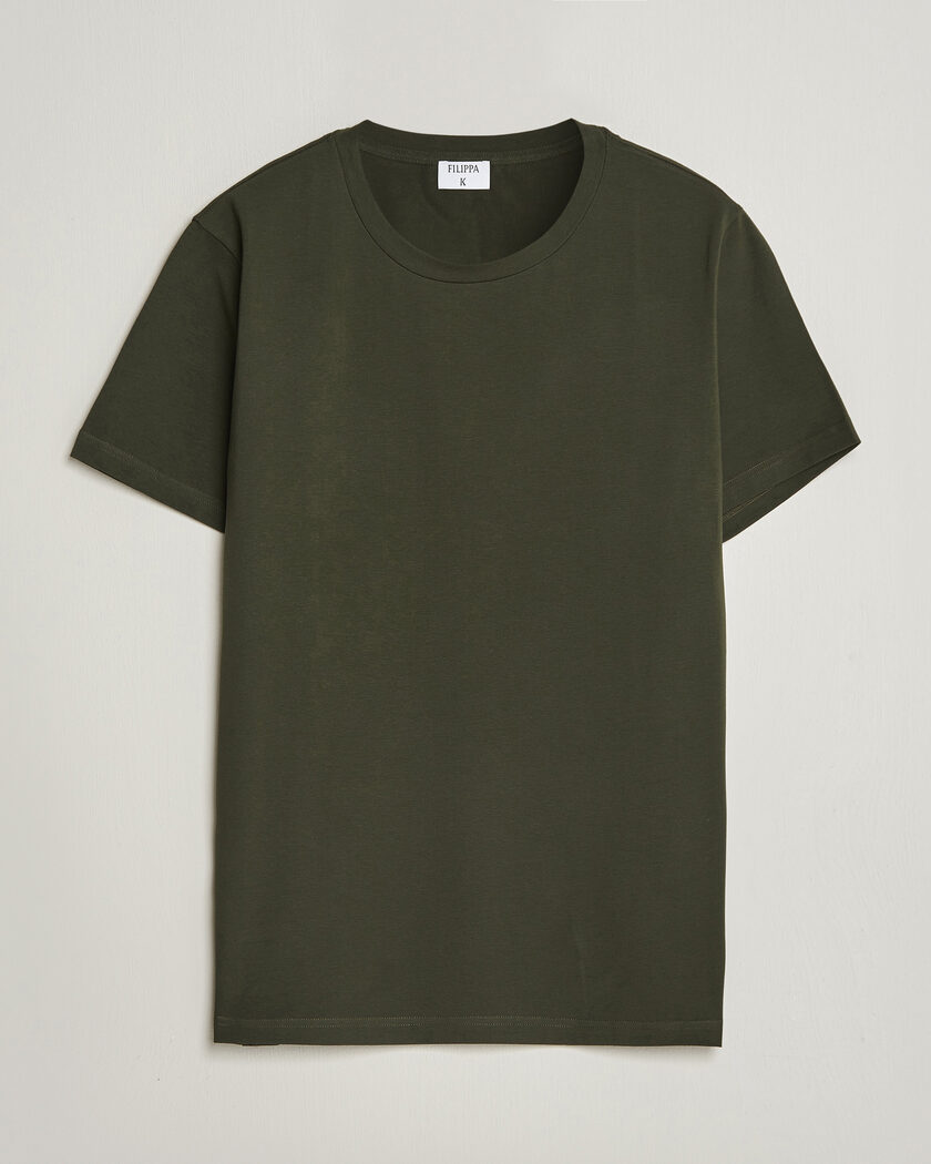Filippa K Soft Lycra T-Shirt Night Green – Grøn
