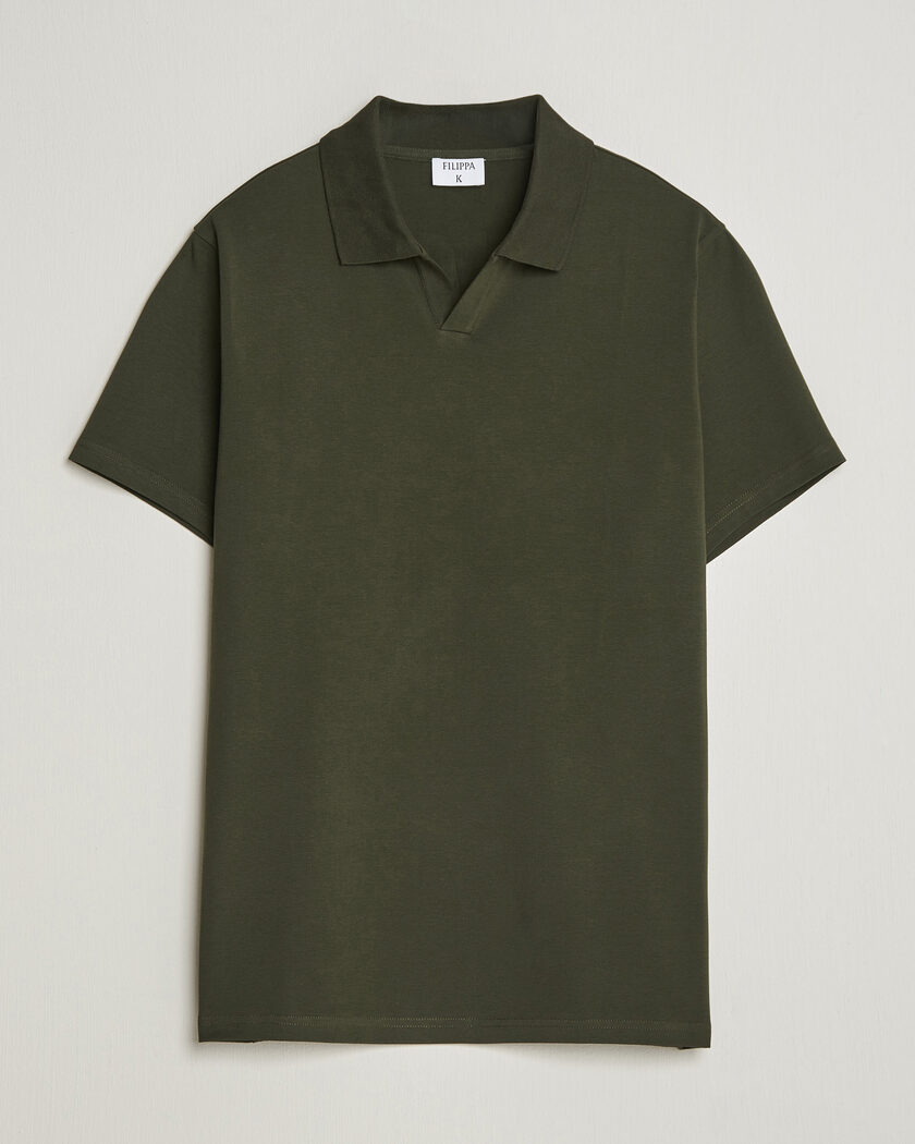 Filippa K Soft Lycra Polo T-Shirt Night Green – Grøn