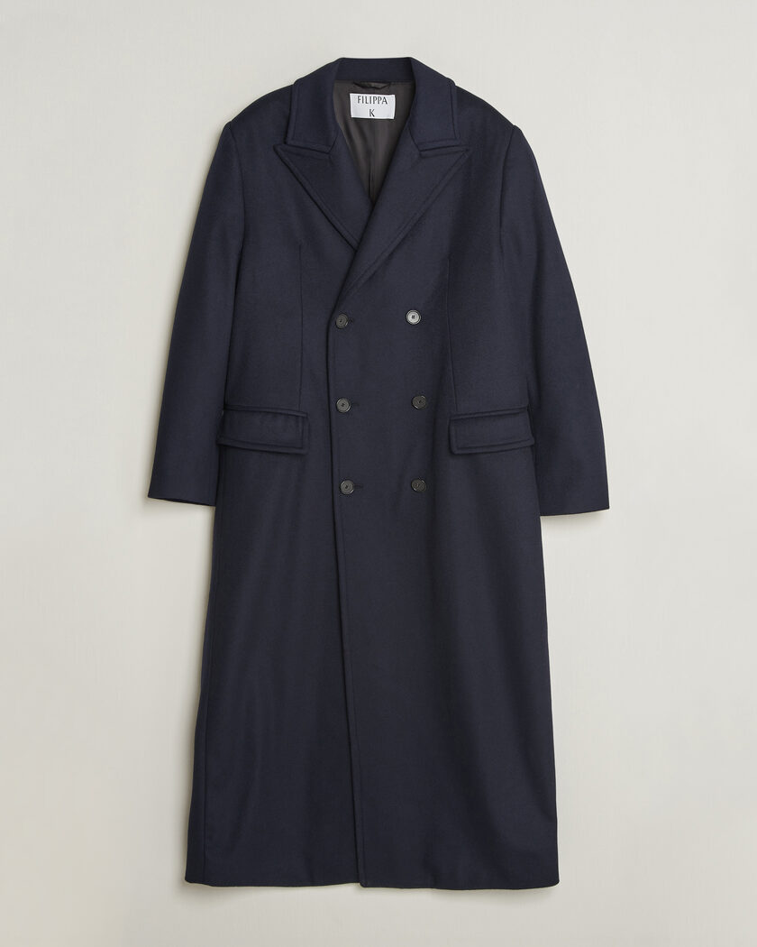 Filippa K Damian Wool Coat French Navy – Blå