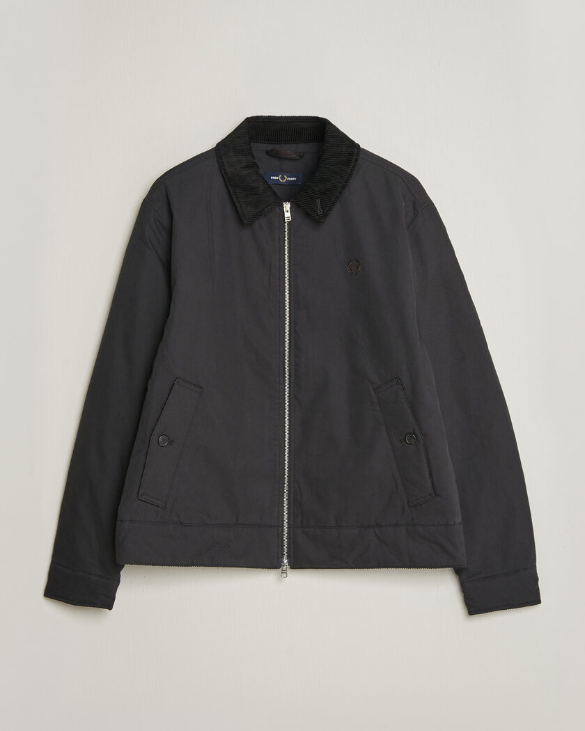 Fred Perry Cotton Caban Jacket Black – Sort