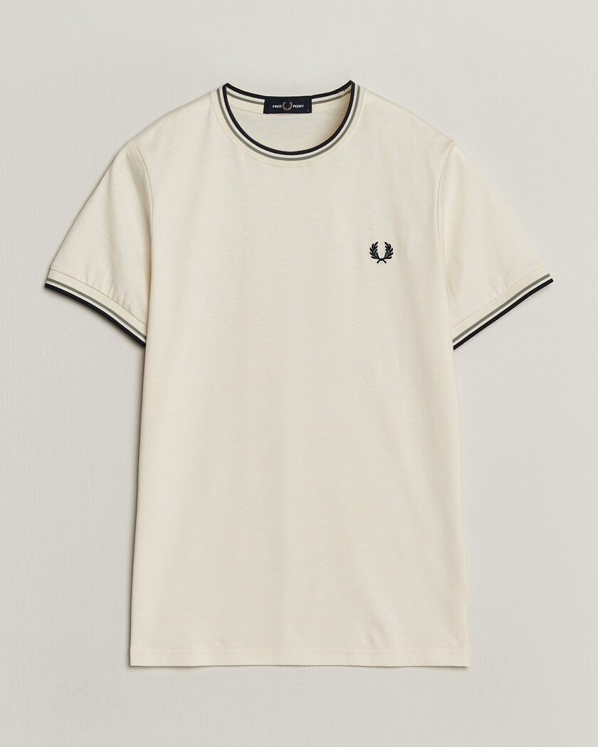 Fred Perry Twin Tipped T-Shirt Ecru – Hvid