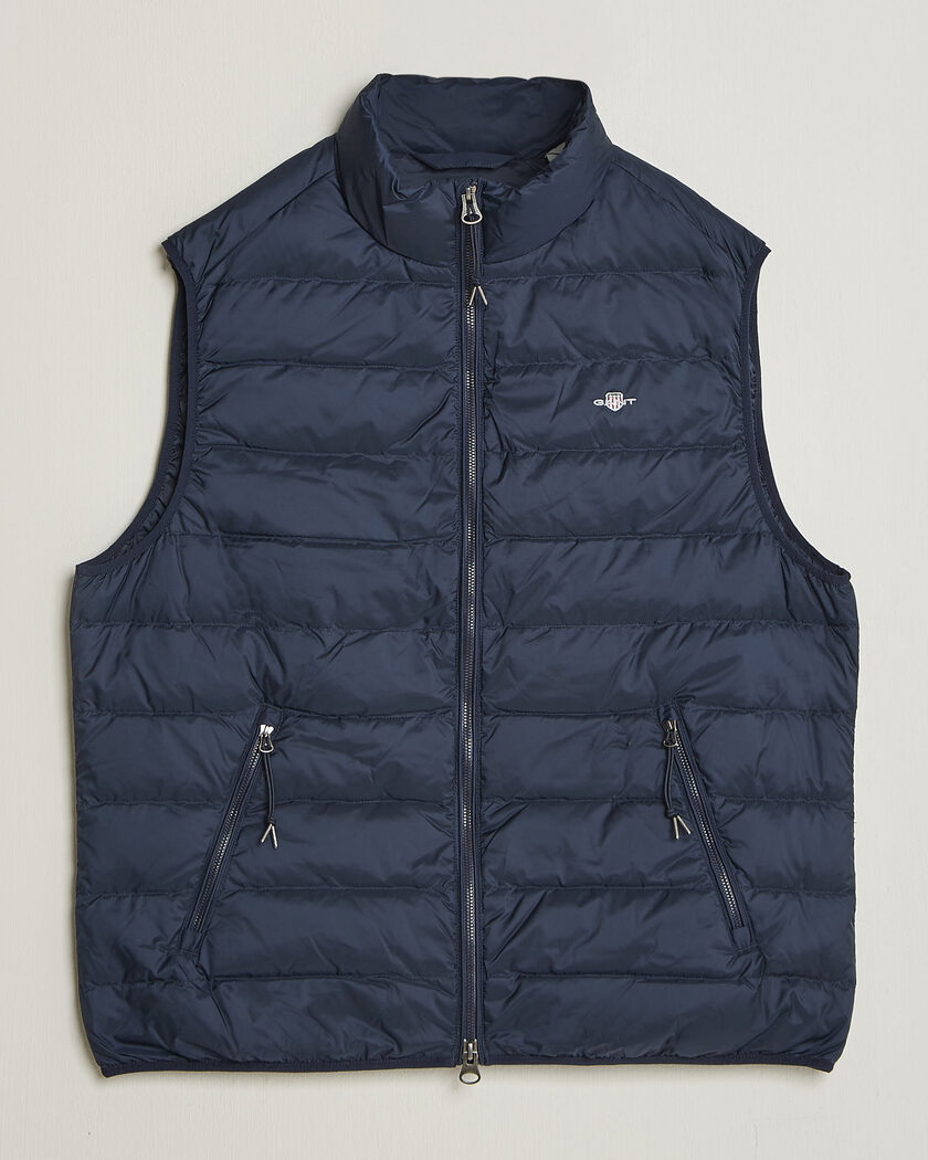 Gant Light Down Vest Evening Blue – Blå