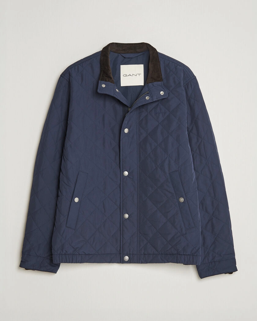 Gant Classic Quilted Jacket Evening Blue – Blå