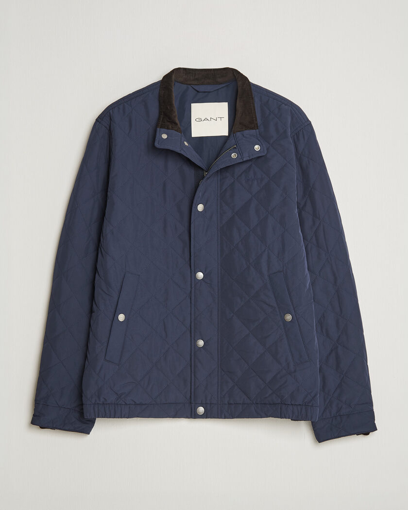 Gant Classic Quilted Jacket Evening Blue – Blå
