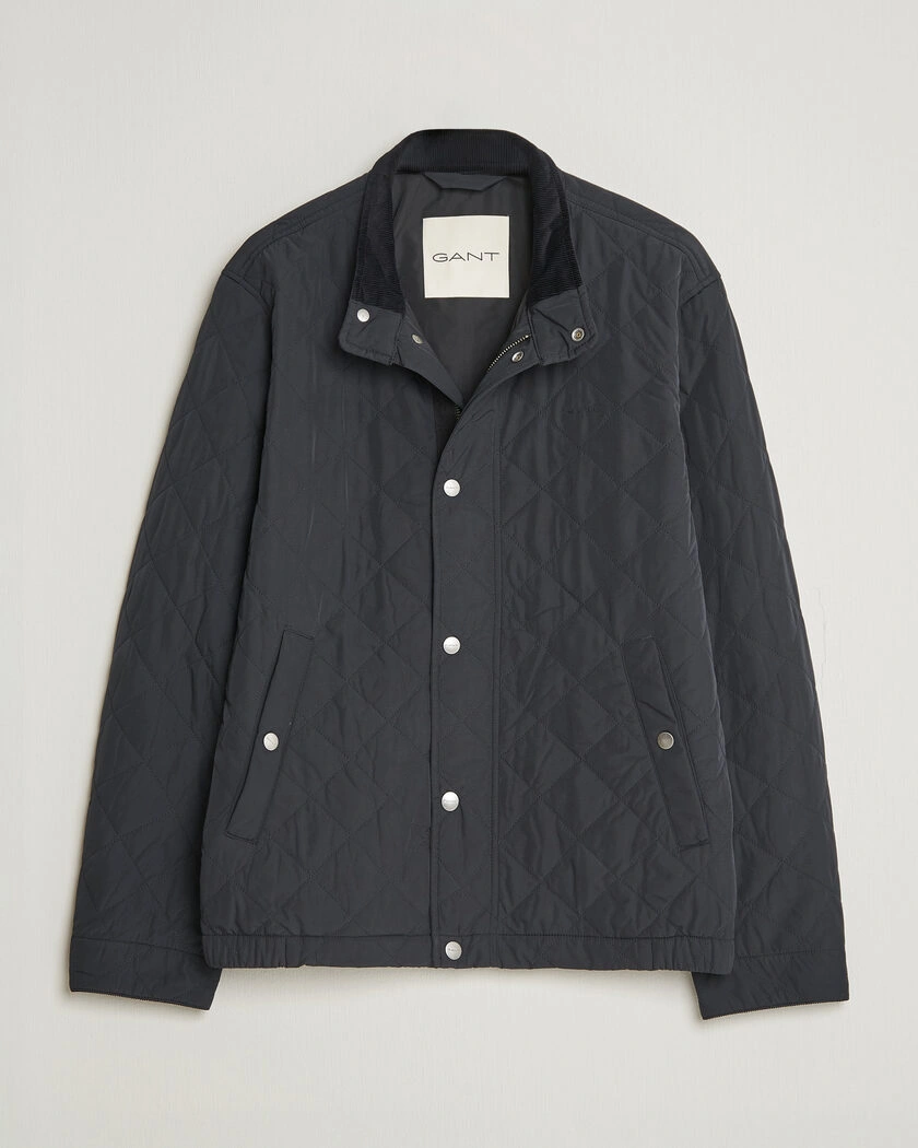 Gant Classic Quilted Jacket Black – Sort