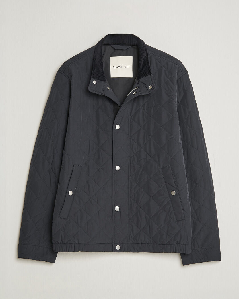 Gant Classic Quilted Jacket Black – Sort