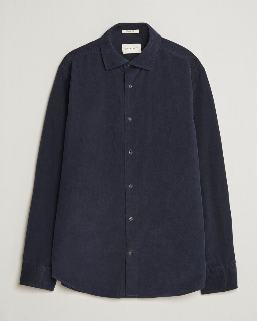 Gant Regular Fit Baby Cord Shirt Evening Blue – Blå