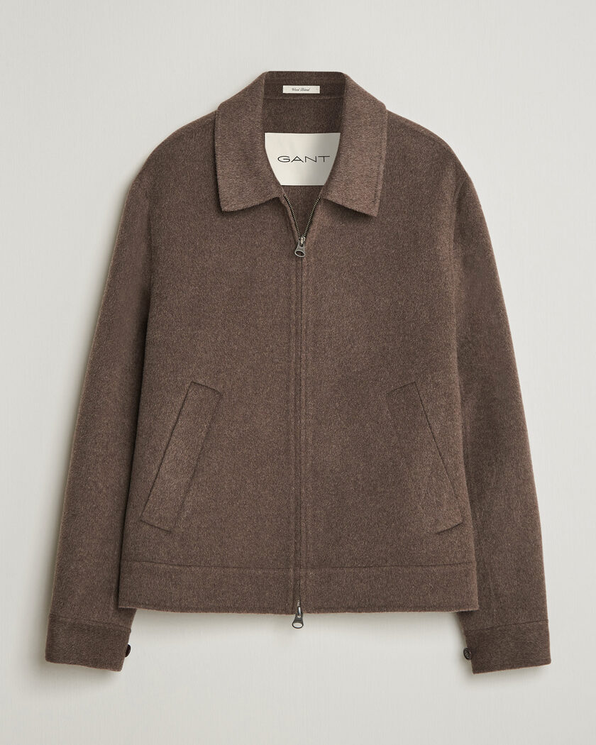 Gant Handstitched Wool/Cashmere Jacket Shadow Brown – Brun