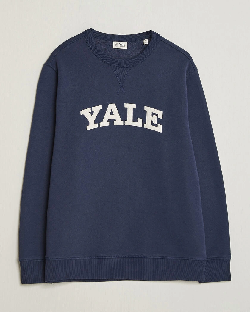 Gant YALE Crew Neck Sweatshirt Marine – Blå