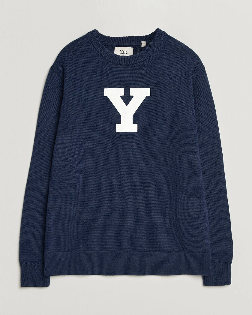 Gant YALE Merino Crew Neck Marine – Blå
