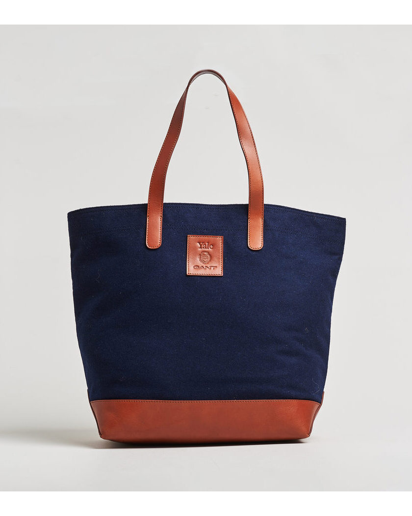 Gant YALE Melton Tote Bag Marine – Blå