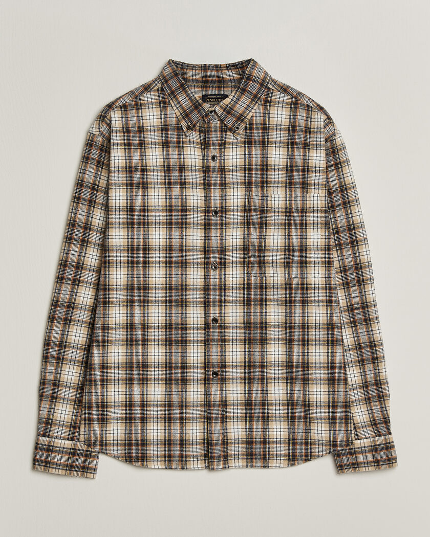 Pendleton Flannel Button Down Shirt Brown Check – Flerfarvet