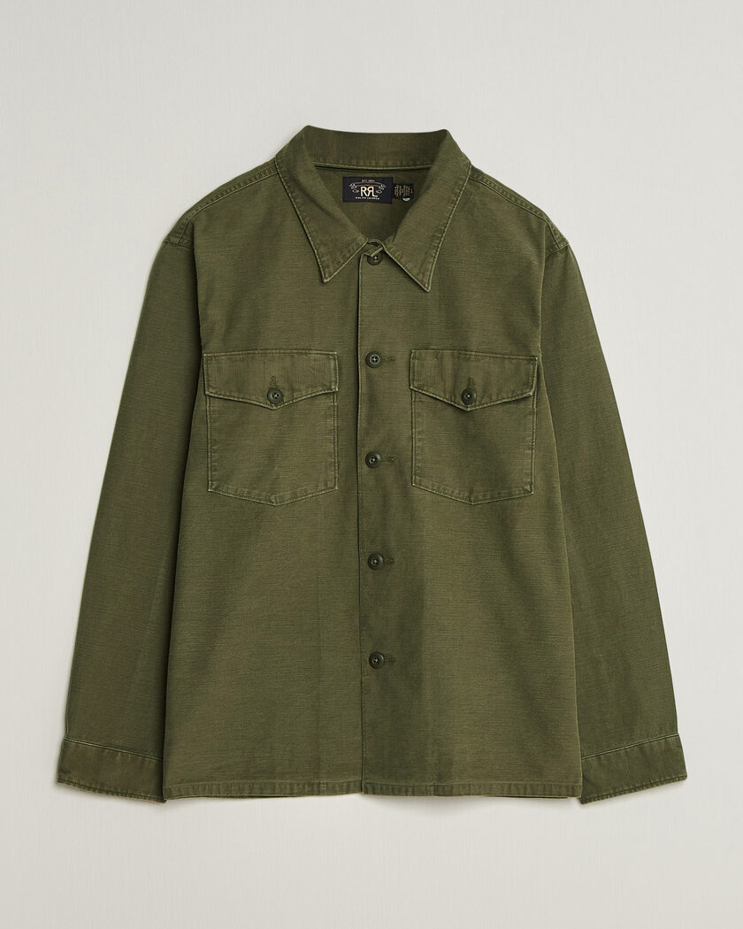 Stone Island Old Effect Garment Washed Zip Overshirt Navy Blue