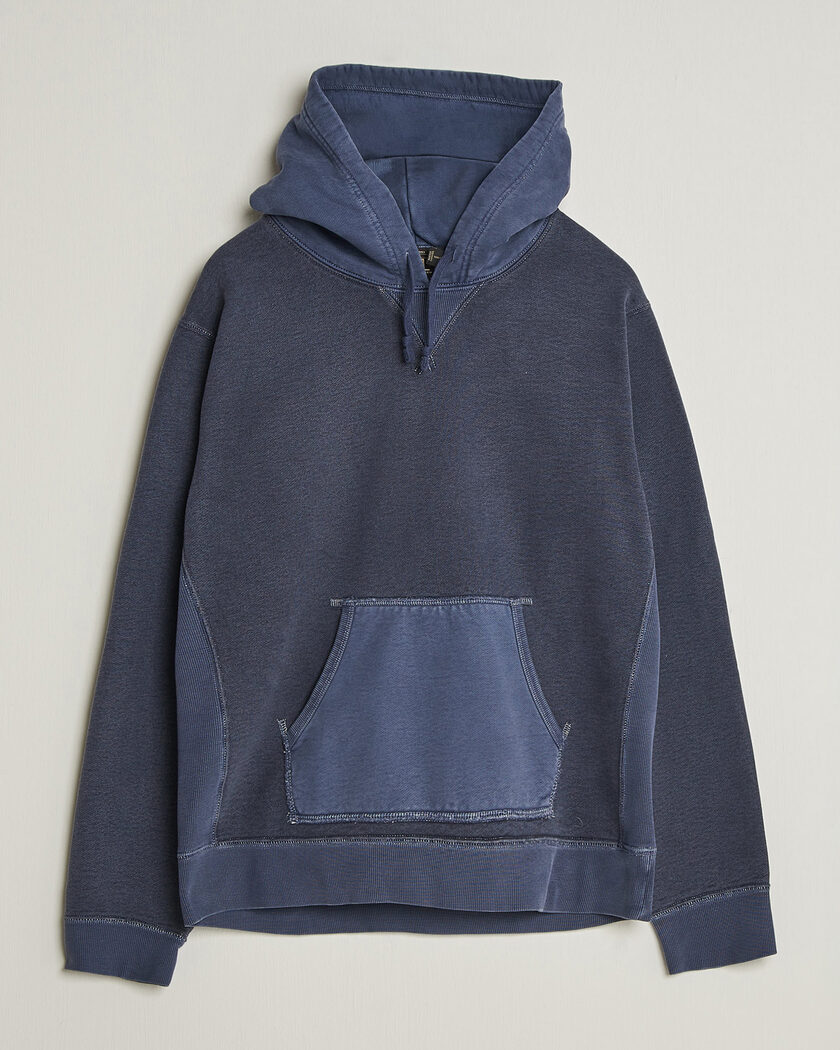 RRL Hooded Sweatshirt Navy – Blå