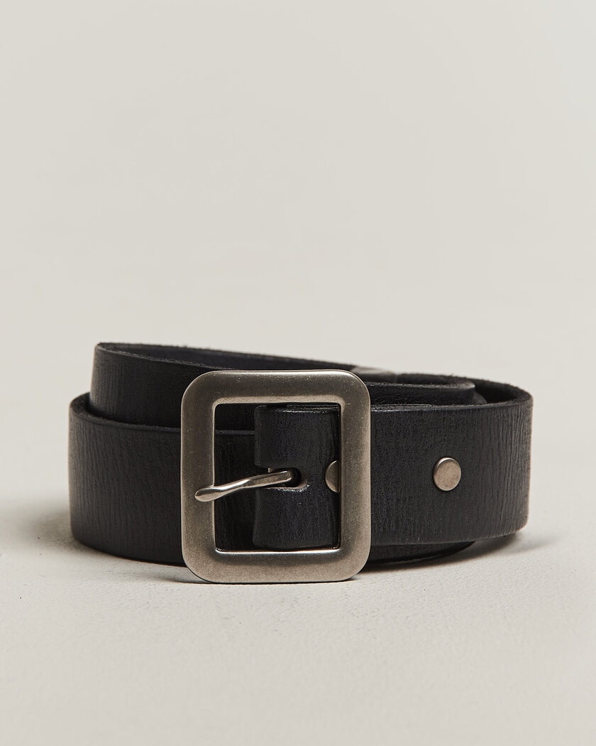 RRL Burling Belt Vintage Black – Sort