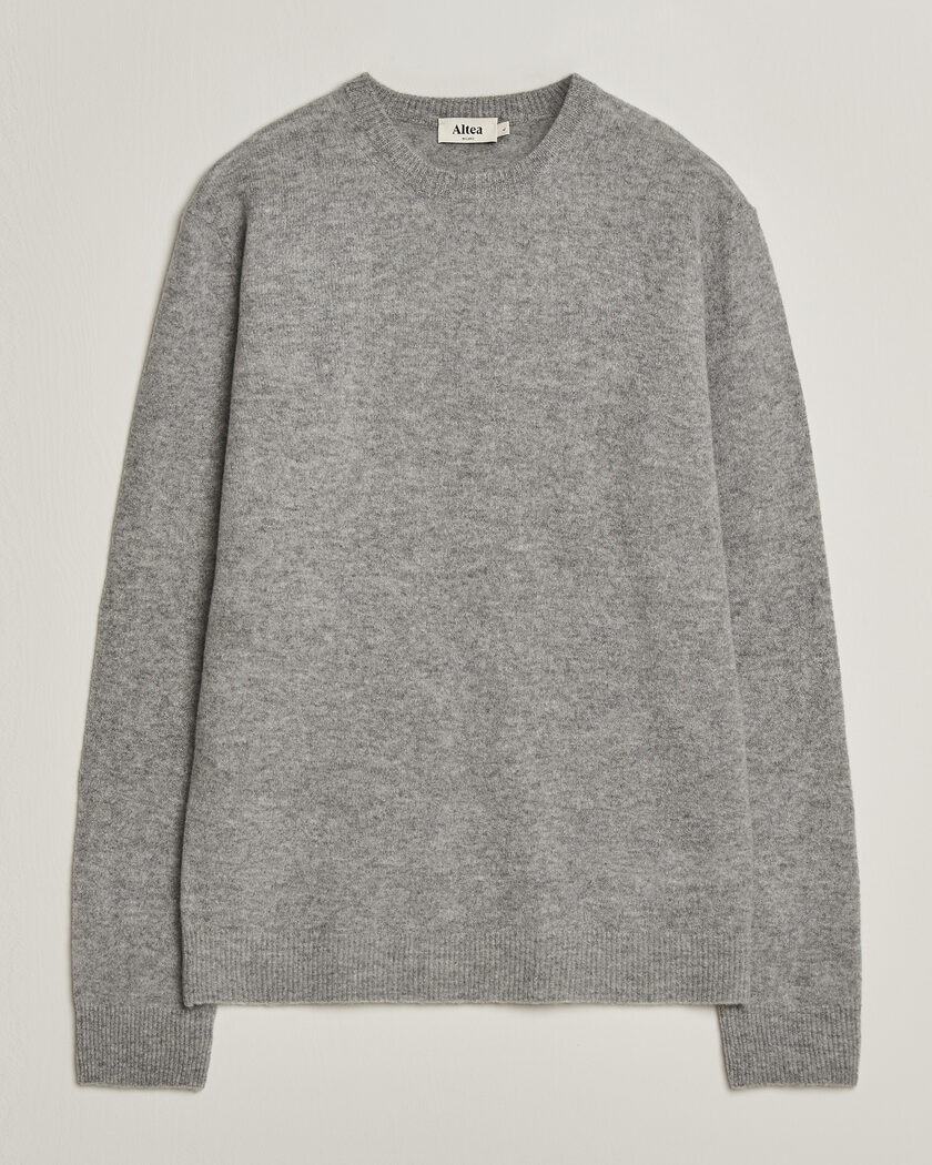 Altea Cloud Cashmere Blend Sweater Grey Melange – Grå