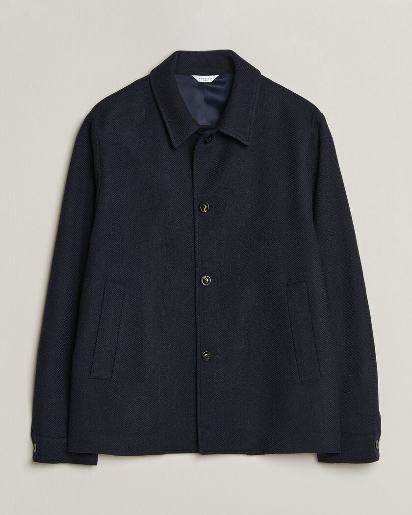 Boglioli Wool/Cashmere Solferino Jacket Navy – Blå