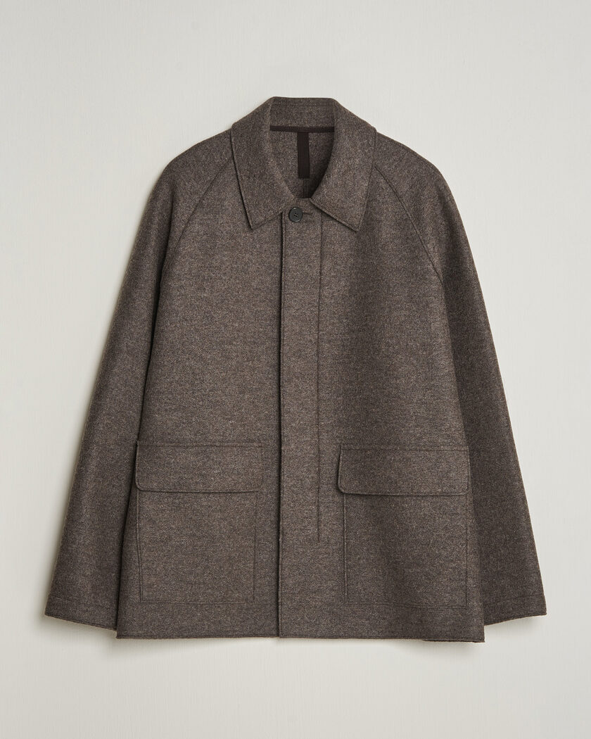 Harris Wharf London Country Wool Jacket Brown/Grey – Brun