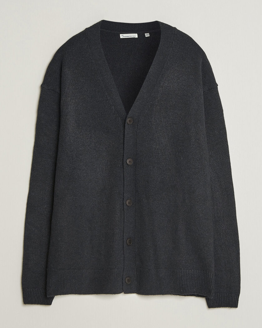 KnowledgeCotton Apparel Knitted Cardigan Black – Sort