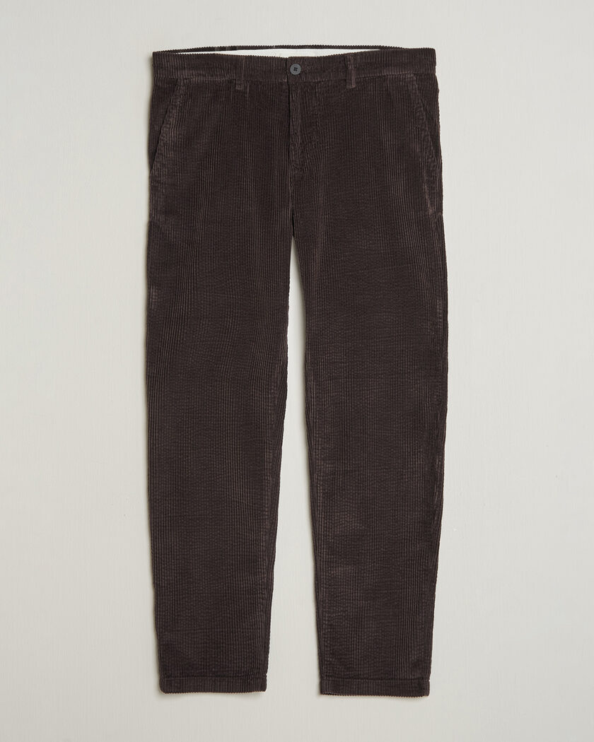 KnowledgeCotton Apparel Chuck Regular Cord Trousers Chocolate – Brun