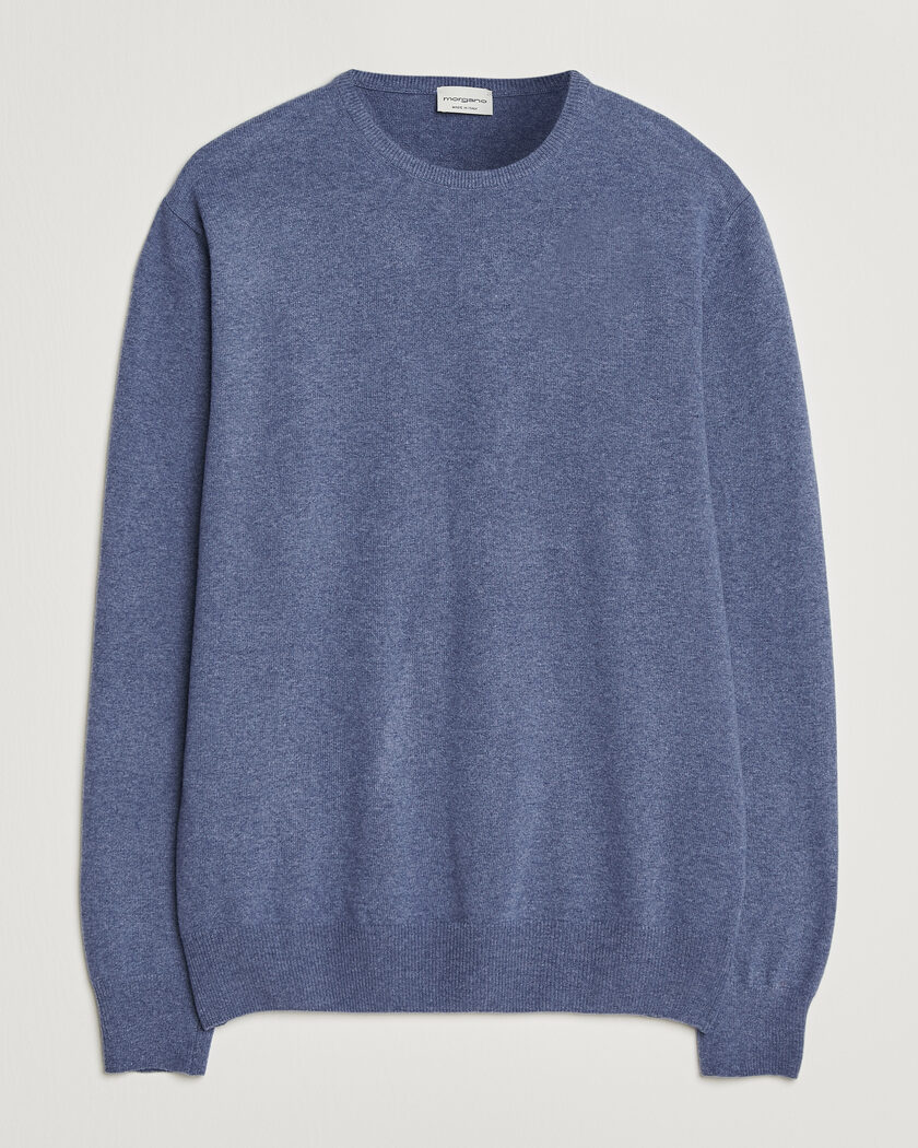 Morgano Wool/Cashmere Crewneck Jeans – Blå