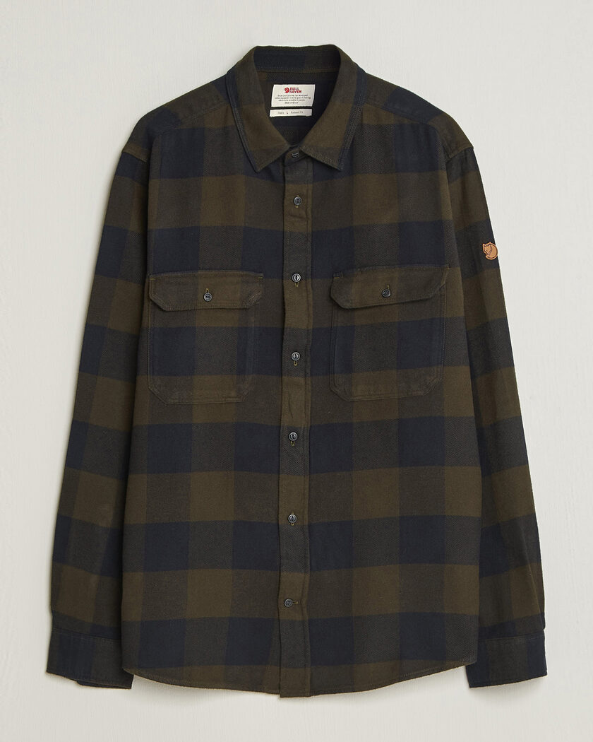 Fjällräven Övik Heavy Flannel Shirt Deep Forest – Grøn