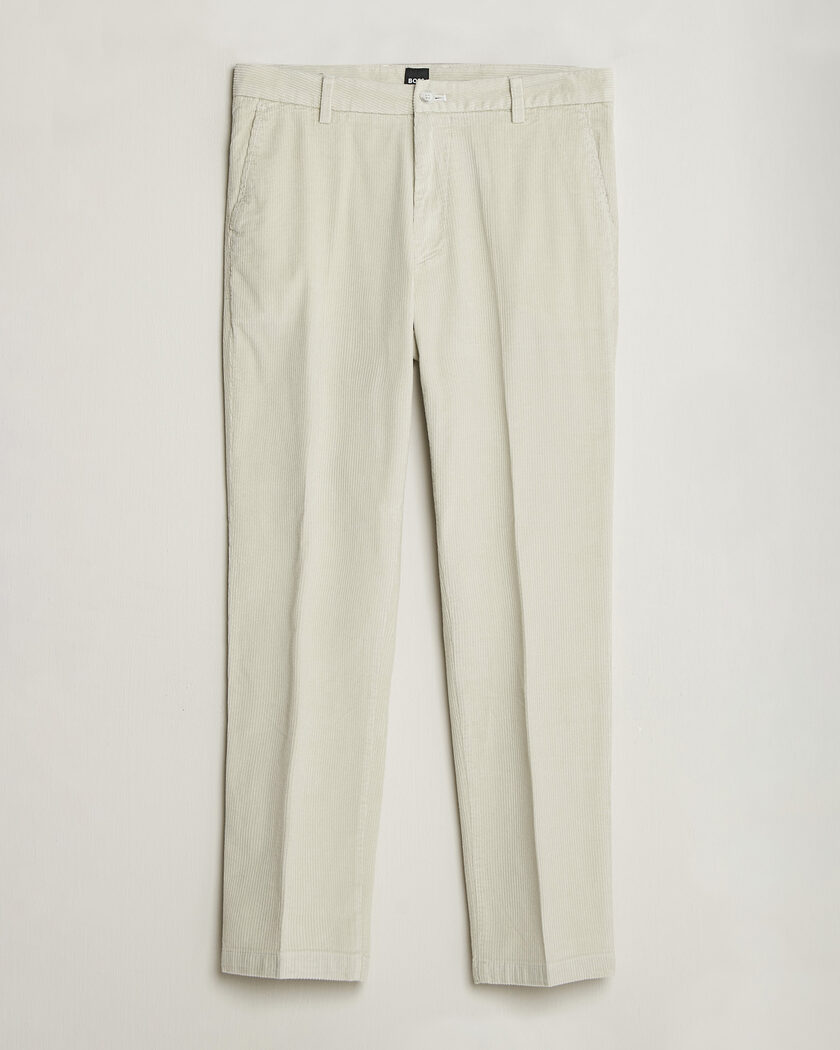  BOSS BLACK Kane Structured Cotton Chino Open White – Hvid