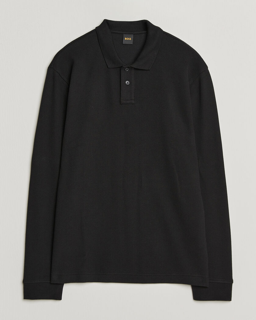 BOSS ORANGE Petempesto Polo Sweater Black – Sort