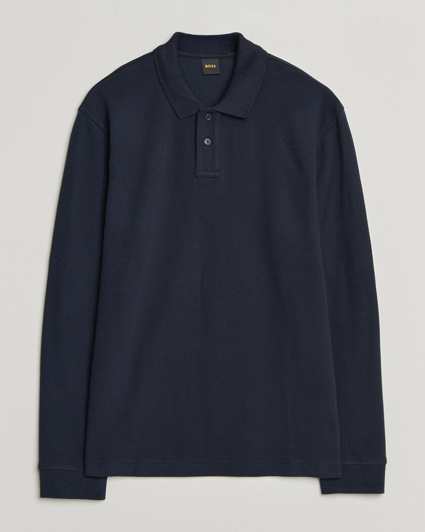 BOSS ORANGE Petempesto Polo Sweater Dark Blue – Blå