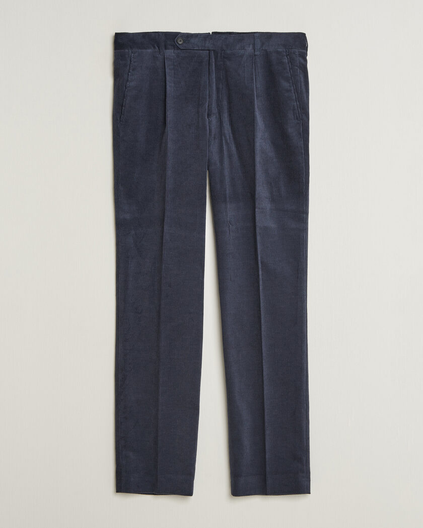 BOSS BLACK Perino Corduroy Suit Trousers Open Blue – Blå