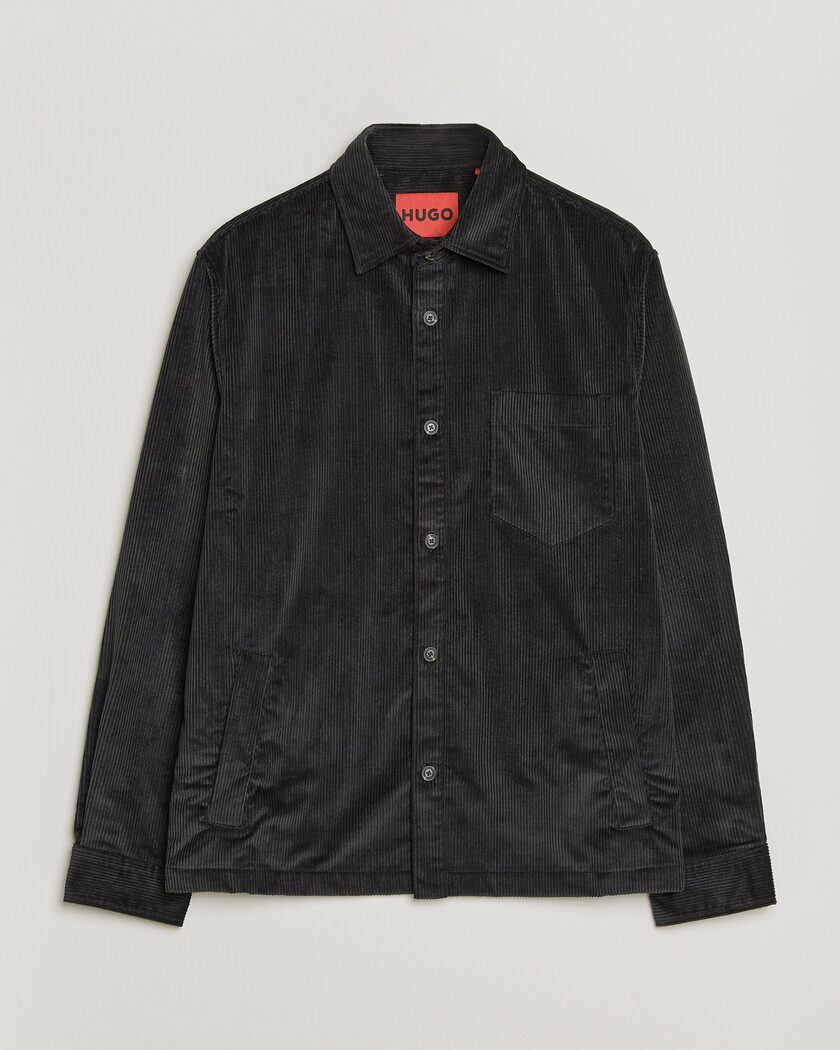HUGO Ecord Corduroy Overshirt Black – Sort