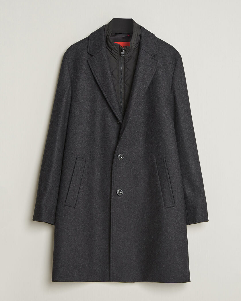 HUGO Milogan Bib Coat Black – Sort
