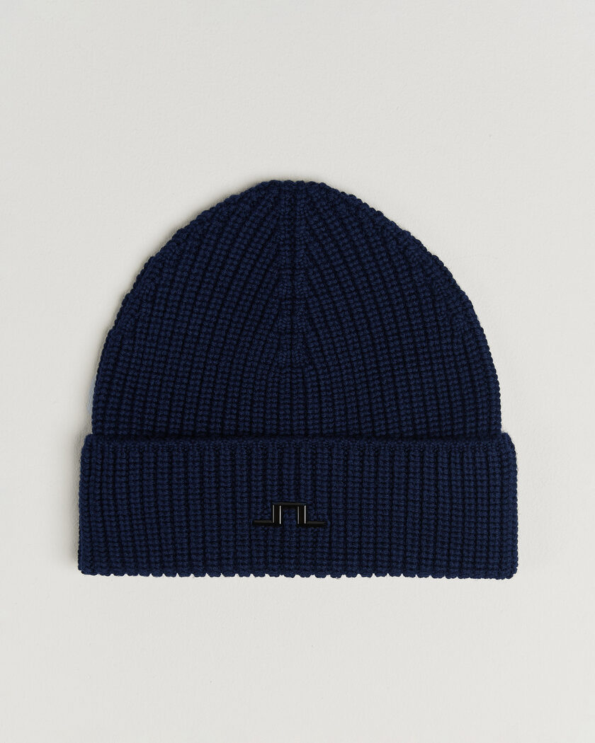 J.Lindeberg Merino Beanie JL Navy – Blå