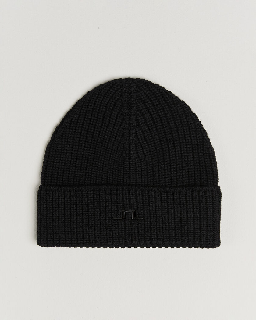 J.Lindeberg Merino Beanie Black – Sort