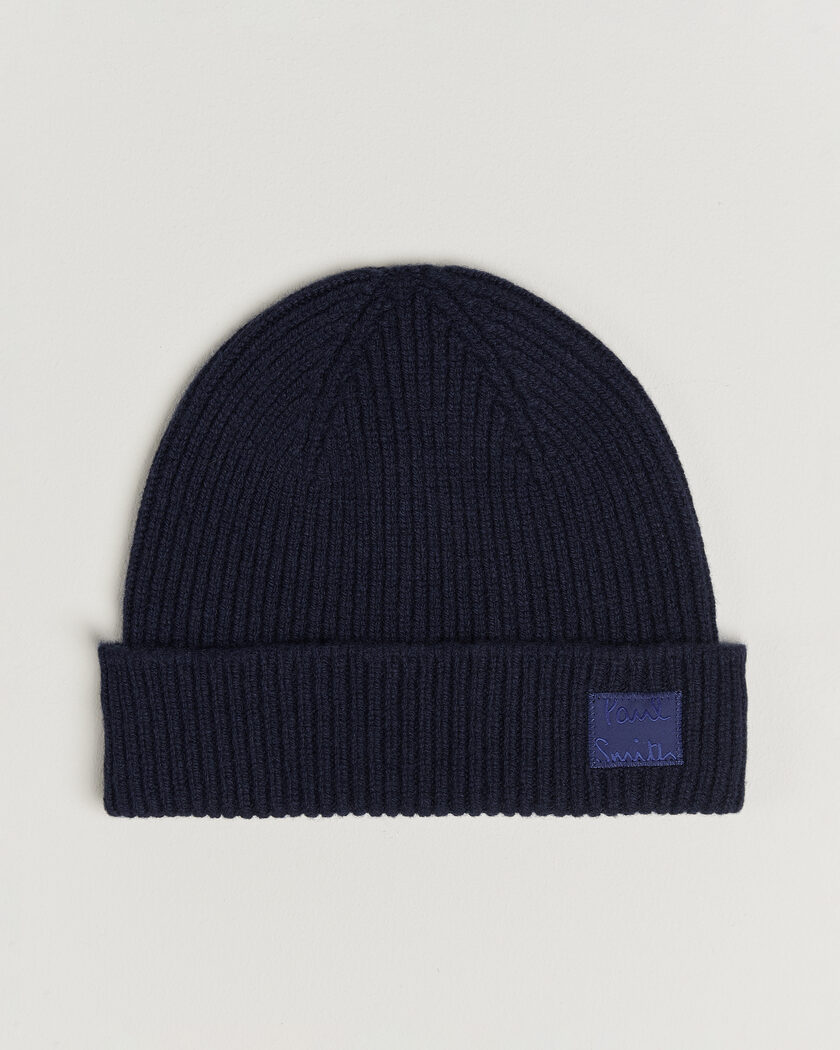 Paul Smith Cashmere Beanie Navy – Blå