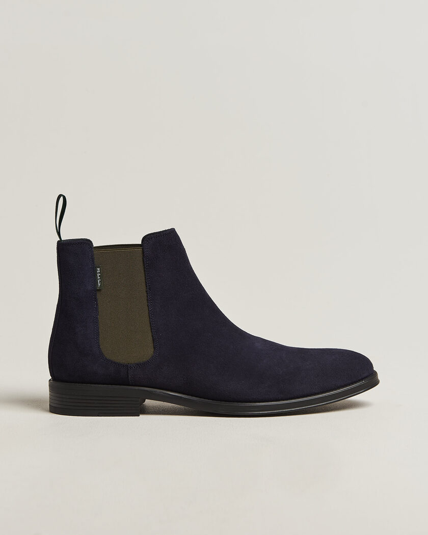 PS Paul Smith Augustus Suede Chelsea Boot Dark Navy – Blå