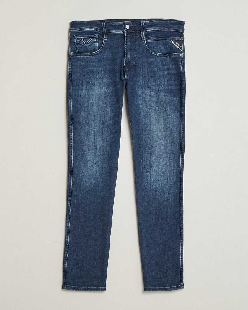 Replay Anbass Powerstretch Jeans Dark Blue – Blå