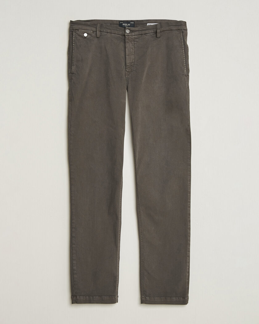 Replay Benni Hyperflex X-Lite Chinos Wood Grey – Grå