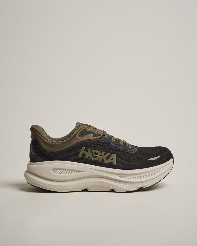 Hoka Bondi 9 Black/River Rock – Sort